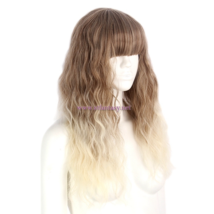 Women Ombre Wig-Wholesale 23 Inch Yaki Long Curly Synthetic Hair Wig For Women