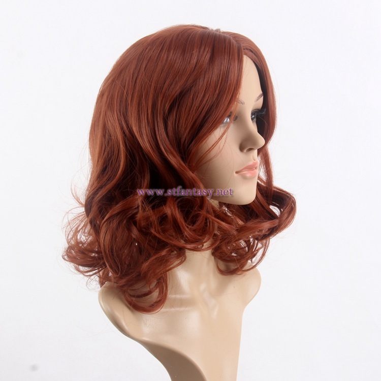 Fantasy Wig Wholesale-Heat Resistant Fiber 17" Dark Brown Custom Wigs