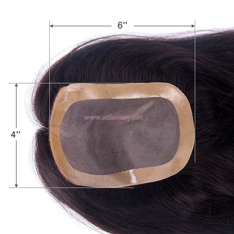 Human Hair Toupee for Women-Top Quality 6*4 PU Straight Lace Closure Wholesale