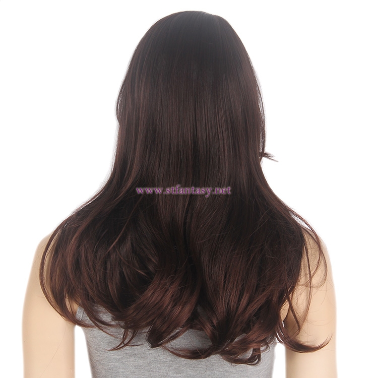 Shenzhou Wig Manufacturer- Wholesale 26" Micro-volume-Dark Brown Synthetic Wig for Women