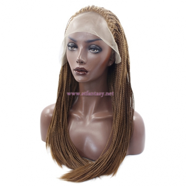 Synthetic Lace Front Wig -Wholesale 20" Brown Lace Wig with Braids