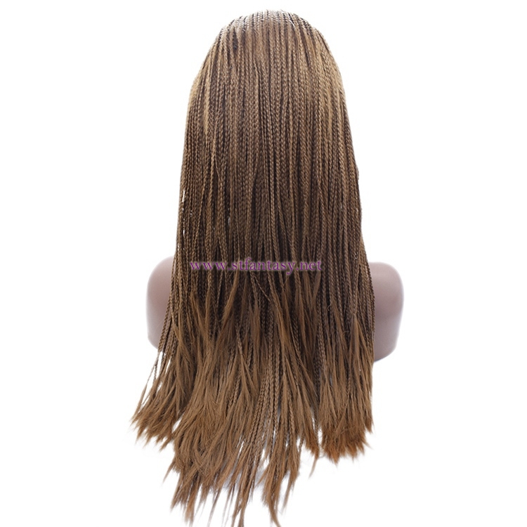 Synthetic Lace Front Wig -Wholesale 20" Brown Lace Wig with Braids