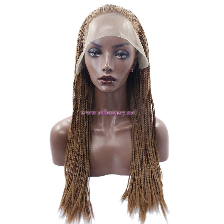 Synthetic Lace Front Wig -Wholesale 20" Brown Lace Wig with Braids