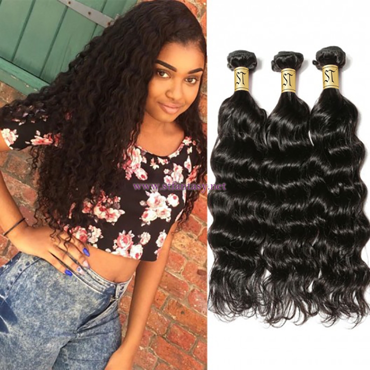 ST Fantasy Indian Deep Wave Hair Weave 4Bundles Human Virgin Hair