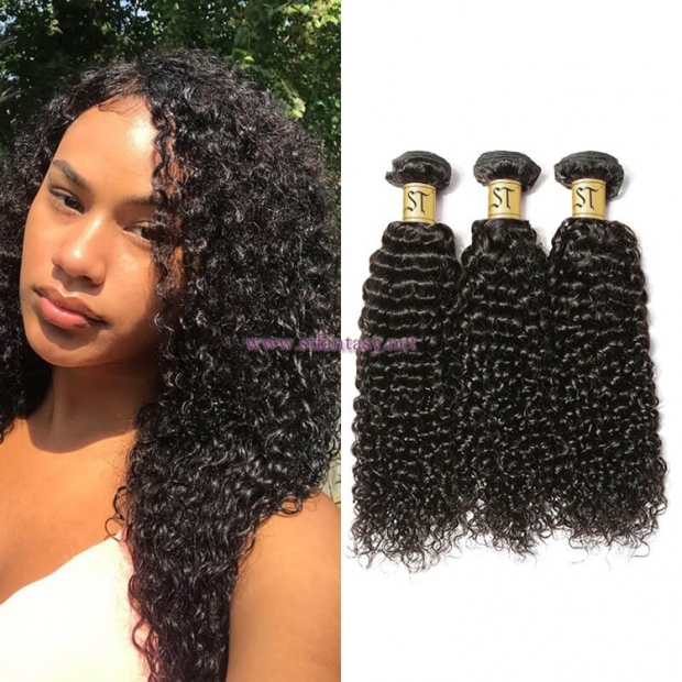 ST Fantasy  Peruvian Virgin Remy Jerry Curly Hair 3Bundles