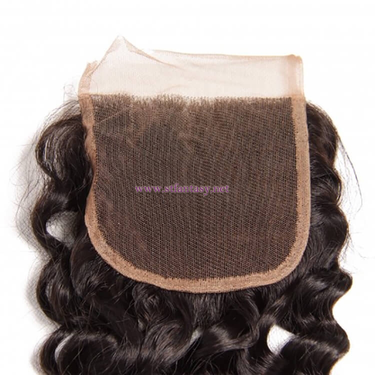 ST Fantasy  Deep Wave Lace Closure with 4 Bundles Virgin Hair