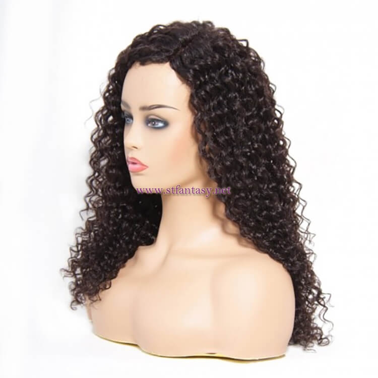 ST Fantasy Deep Wave Hair Wigs 100% Human Hair Wig 2 Colors