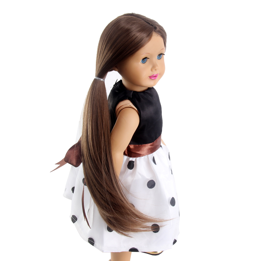 15inch Beautiful Brown Straight Blythe Doll Wig Flame Resistant Synthetic Cheap American Girl Doll Wig Hair Wig For Doll