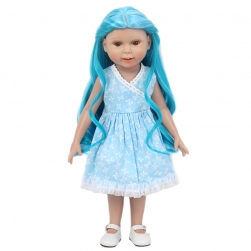 America Doll Wigs Long Curly Blue Wig GF-B4620#TF2513BHTF2512