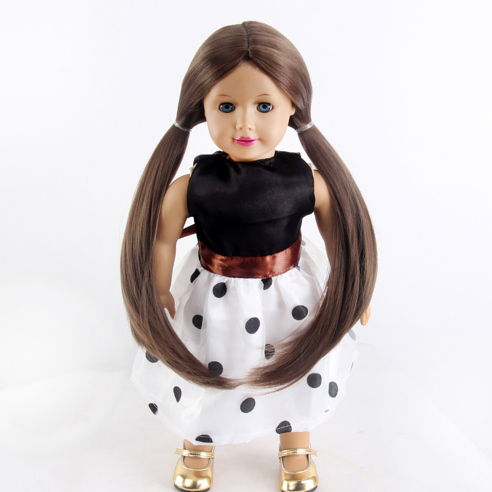 15inch Beautiful Brown Straight Blythe Doll Wig Flame Resistant Synthetic Cheap American Girl Doll Wig Hair Wig For Doll