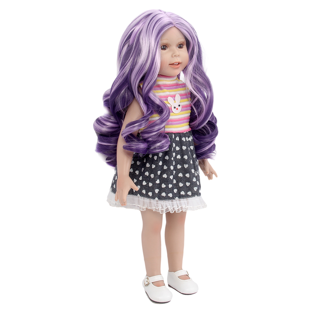 Fantasy Wig Fashion Doll Wigs Synthetic Purple Hair Wig American Girl 18 inch Wig For Doll