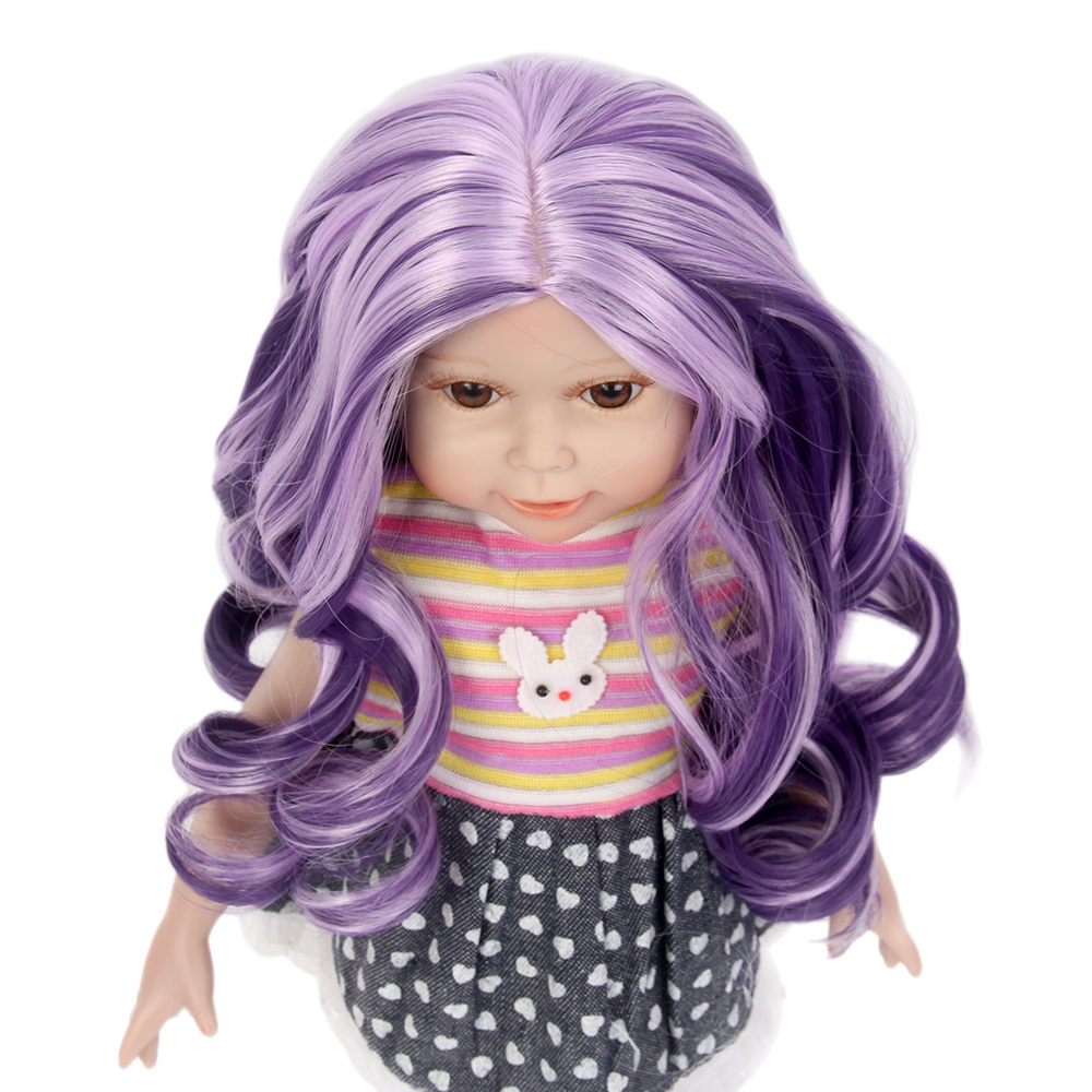 Fantasy Wig Fashion Doll Wigs Synthetic Purple Hair Wig American Girl 18 inch Wig For Doll