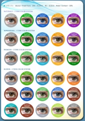 korean FreshTone cosmetic contact lenses 50 colors