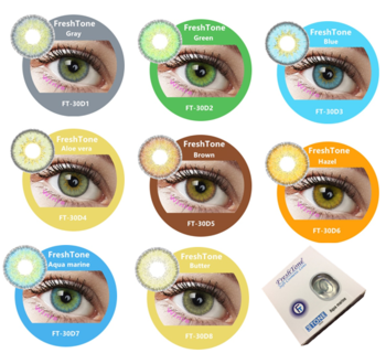 FreshTone diva hazel colored eye contacts with prescription – FreshTone  Lenses