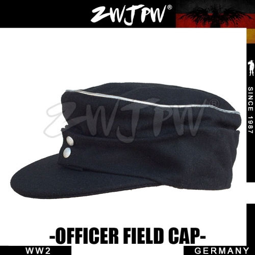 German WW2 Army WH SS Elite Type 1943 Soldier Field Cap Black Wollen