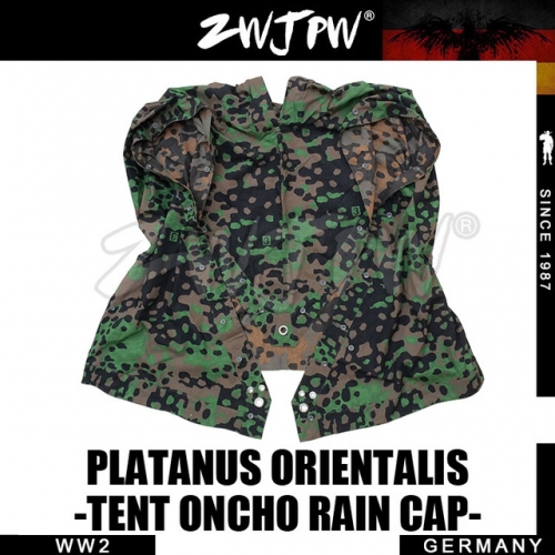 German WW2 Army SS  Platanus Orientalis Outdoor Tactical Camo Tent Poncho Rain