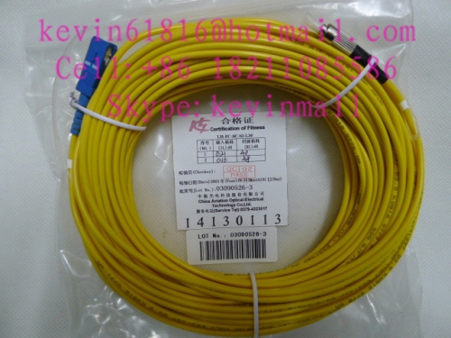 Original Aviation brand 30m long optical fiber jumper FC-SC Connector single model  single core,3mm diameter, SC-FC patch cord