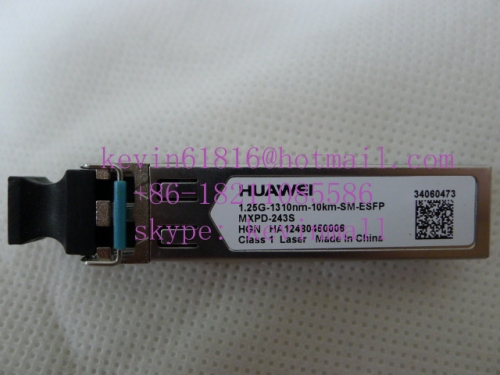 Original Huawei MXPD-243S 1.25G-1310nm-10km-SM-ESFP, single mode single core SFP transceiver, class 1 laser