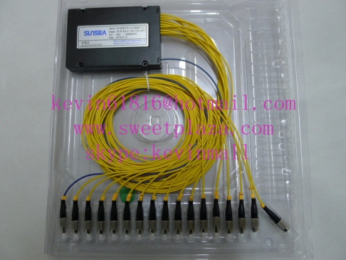 Original sunsea 1x16 PLC siglemode  Splitter, Fiber Optic PLC Splitter with FC/UPC connector.