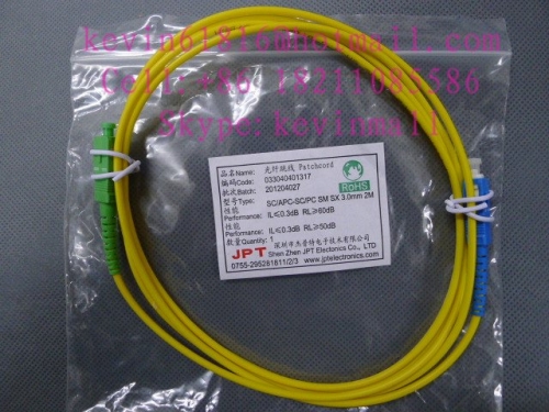 2 meters length optical fiber jumper pigtail SC-APC or SC/APC-SC/PC Connector single mode