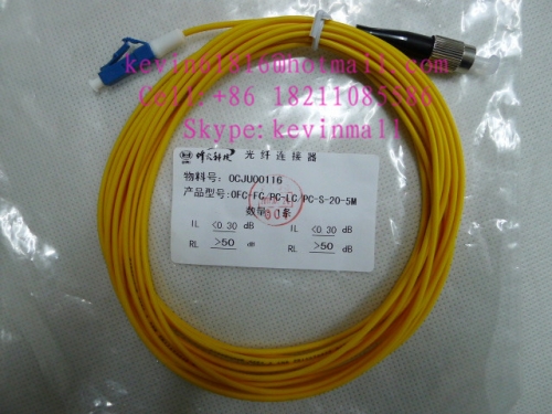 5m long FC-LC fiber optical patch cord cables,LC-FC Connector, 2mm, single model single core of huawei, ZTE, fiberhome brands