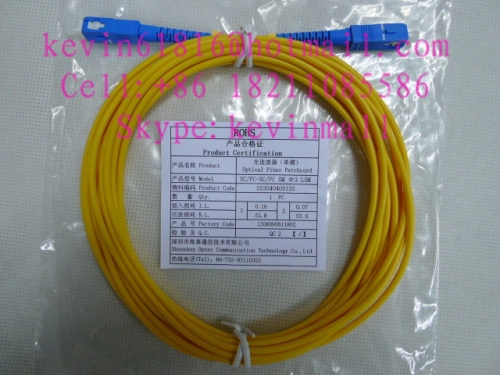 5 meters fiber optical patch cord cables with SC-SC Connector, 3mm, single model single core of different brands