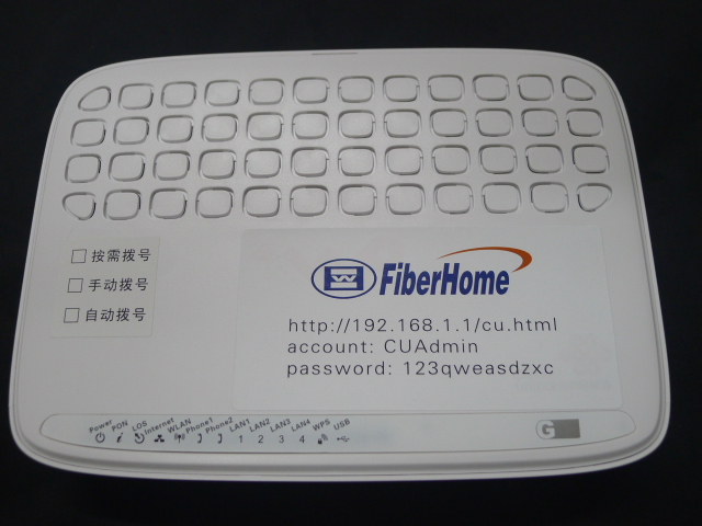 Fiberhome Epon ONT HG220G-U,EPON ONU with 4 internet+ 2 voice ports + WiFi + USB + SD port, Good quality, Chinese version