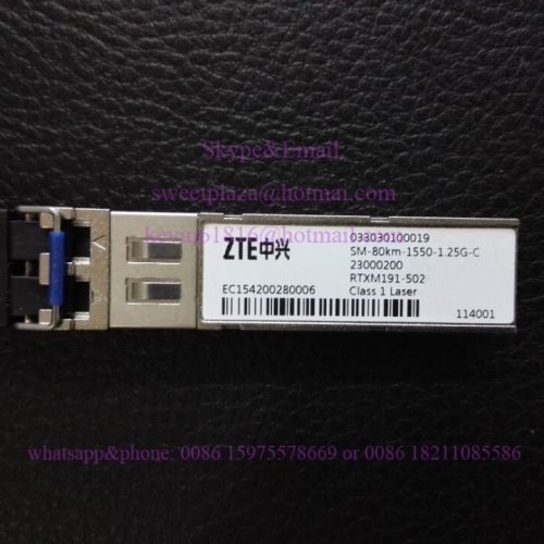 ZTE SM-80km-1550-1.25G-C single mode uplink SFP transceiver
