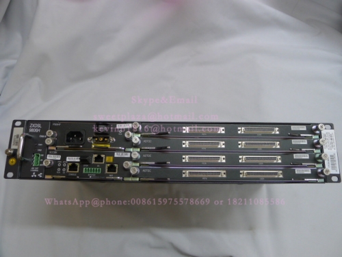 ZTE ZXDSL 9806H ADSL access DSLAM with 4 cards of 32 ports total 128 ports 8 cables AC+DC dual power