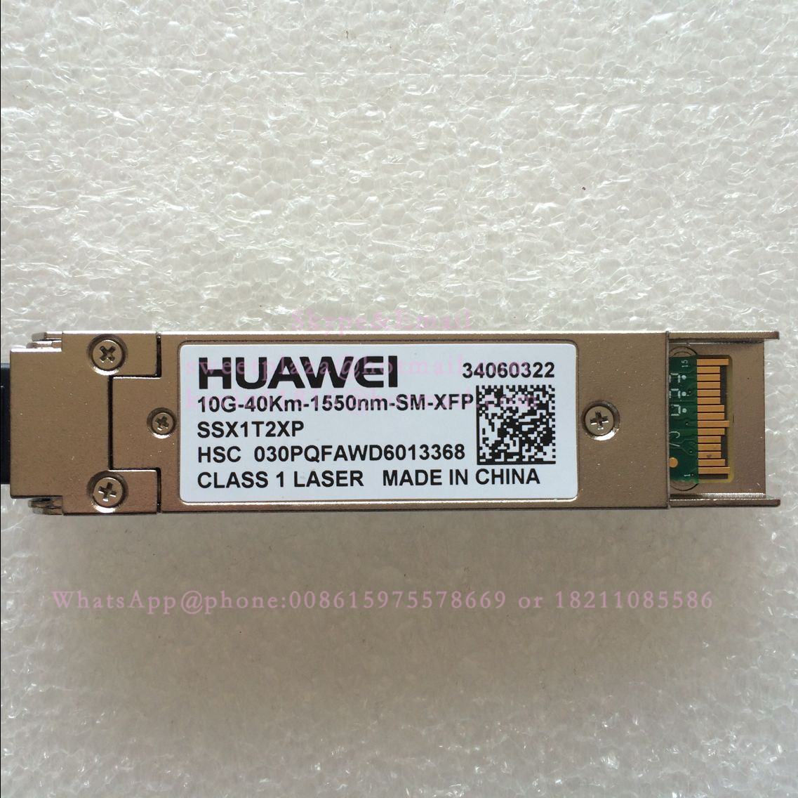 original huawei 10G module,10G-1550nm-40km-SM-XFP, single mode XFP port transceiver, high speed