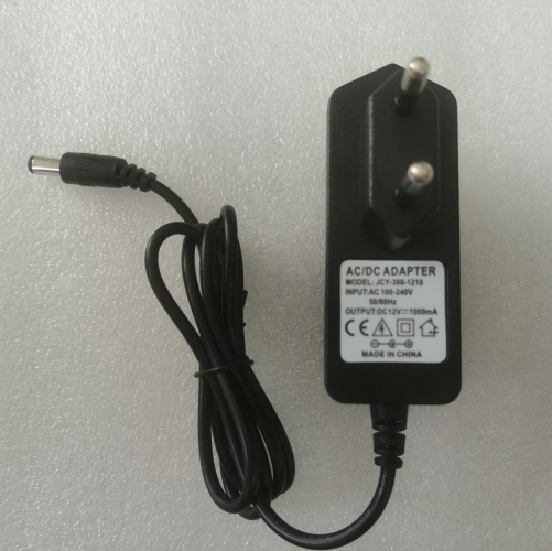 AC 100-240V to DC 12V 1A Power Adapter Supply Charger For EU standard Plug, JCY-388-1210