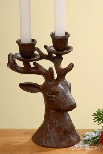 Cast Iron Elk head Candle Holder JC5-1052