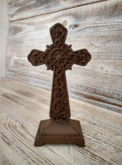 Cast Iron Standing Tabletop Cross JC5-15053