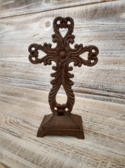 Cast Iron Standing Tabletop Cross JC5-15050