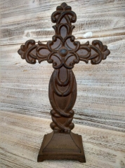 Cast Iron Standing Tabletop Cross JC5-15056