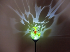 Decorative Handmade Glass Garden Solar Lights  - OWL
