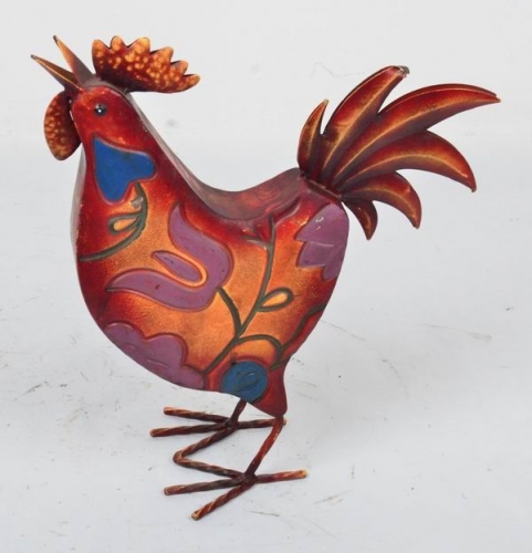 Hand Paint Metal HEN Chicken Yard Art Barn Farm