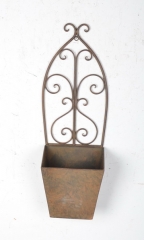 Rustic Metal Wall Plant Holder