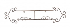 Rustic Metal Wall Plate Rack for 2 Plates