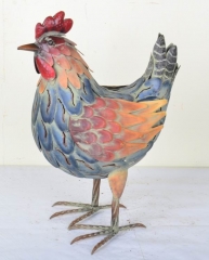 Hand Paint Metal HEN Chicken Yard Art Barn Farm