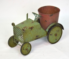 Metal Flower Cart with Plant Pot