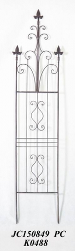 Decorative Wrought Iron Garden Stake Fence