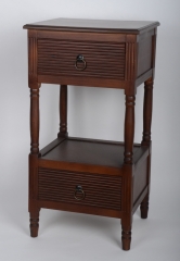 Brown Wooden 2 Drawers Cupboard Storage Cabinet Free Standing