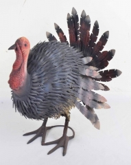 Hand Paint Metal Turkey Yard Art Barn Farm