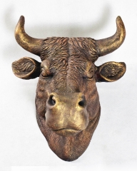 Buffalo Head Statue Decorative Wall Hanging