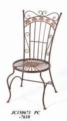 Decorative Rustic Wrought Iron Metal Outdoor Patio. CHAIR Lock Down