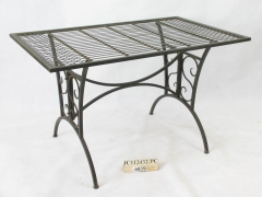 Decorative Rustic Wrought Iron Metal Outdoor Patio. RECT. TABLE Lock Down