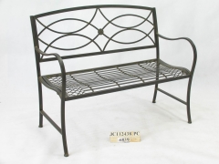 Decorative Rustic Wrought Iron Metal Outdoor Patio. FOLDING BENCH