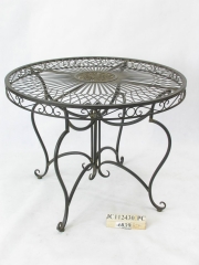 Decorative Rustic Wrought Iron Metal Outdoor Patio. RD TABLE Lock Down