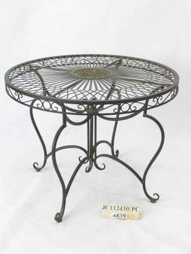 Decorative Rustic Wrought Iron Metal Outdoor Patio. RD TABLE Lock Down
